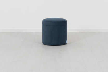 Polsterhocker 03, Blaugrün