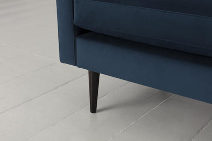 Model 01 Zweisitzer Sofa mit Hocker, Blaugrün