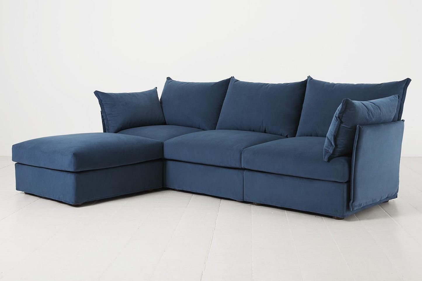 Model 06 3-Seater Left Chaise Sofa, Teal