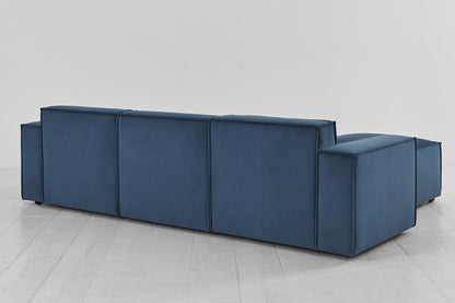 Dreisitzer-Sofa Model 03 mit Chaiselongue links, Blaugrün