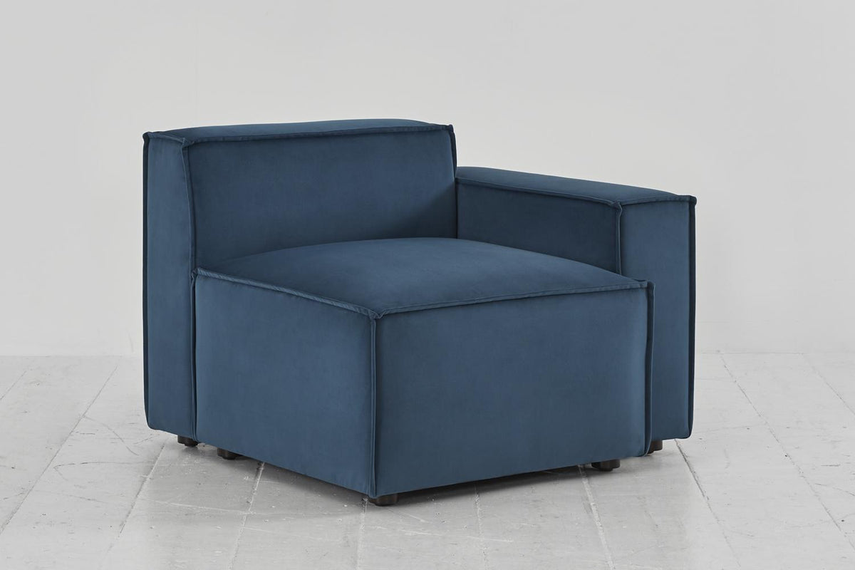 Model 03 Right Arm Sofa Module, Teal