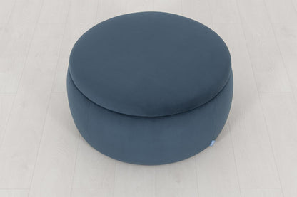 Polsterhocker 01, Blaugrün