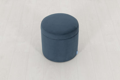Polsterhocker 03, Blaugrün