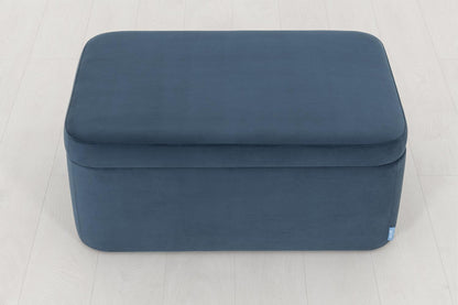 Polsterhocker 02, Blaugrün
