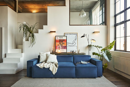 Dreisitzer-Sofa Model 03, Blaugrün