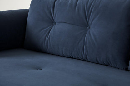 Model 04 Dreisitzer-Schlafsofa, Blaugrün