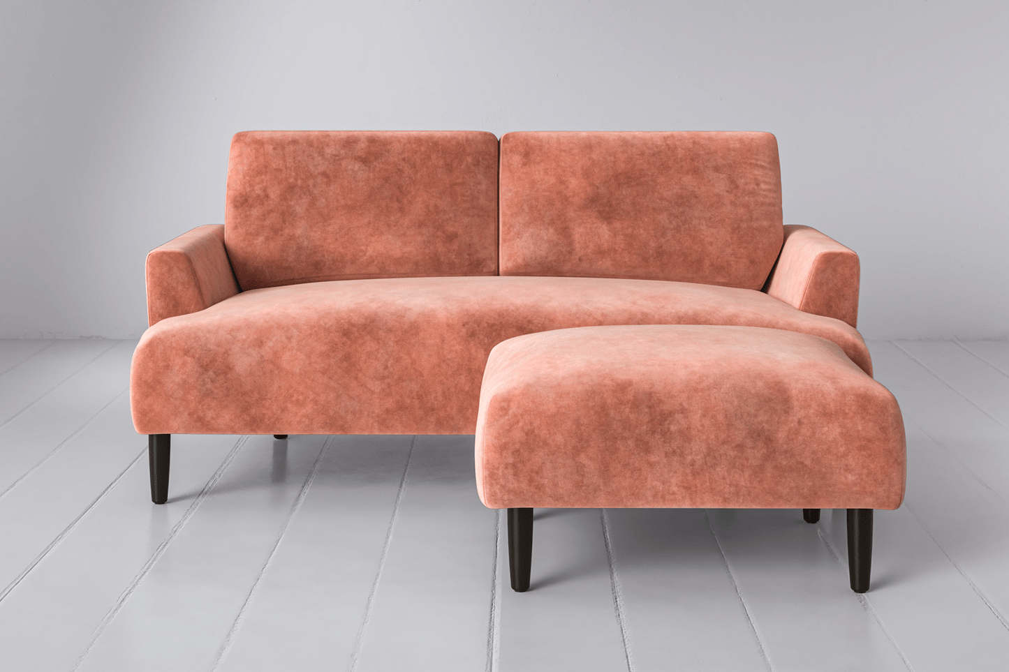 Model 05 Zweisitzer Sofa mit Hocker