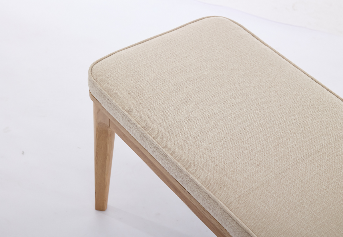Esszimmerbank 01, Eiche / Hellbeige