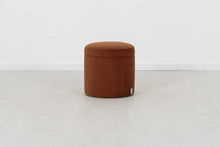 Storage Ottoman in brown velvet