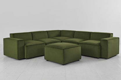 Model 03 Corner Sofa with Ottoman, Vine