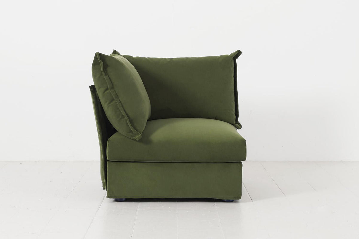 Eckmodul für modulares Sofa Model 06, Laubgrün