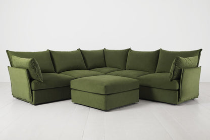 Model 06 Corner Sofa with Ottoman, Vine
