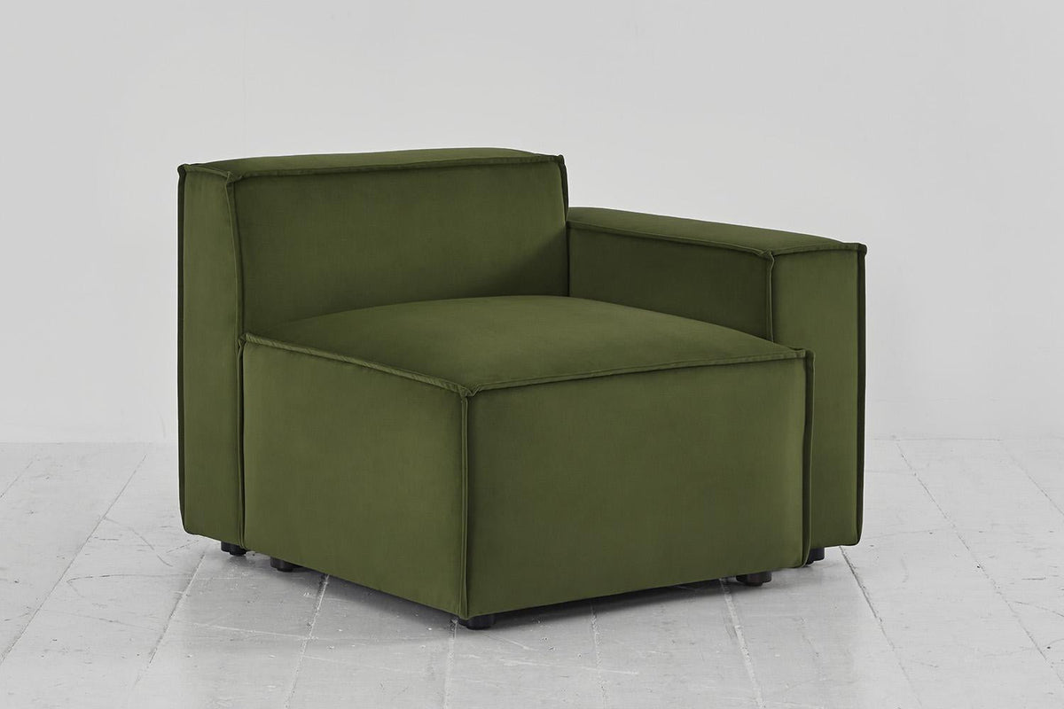 Model 03 Right Arm Sofa Module, Vine