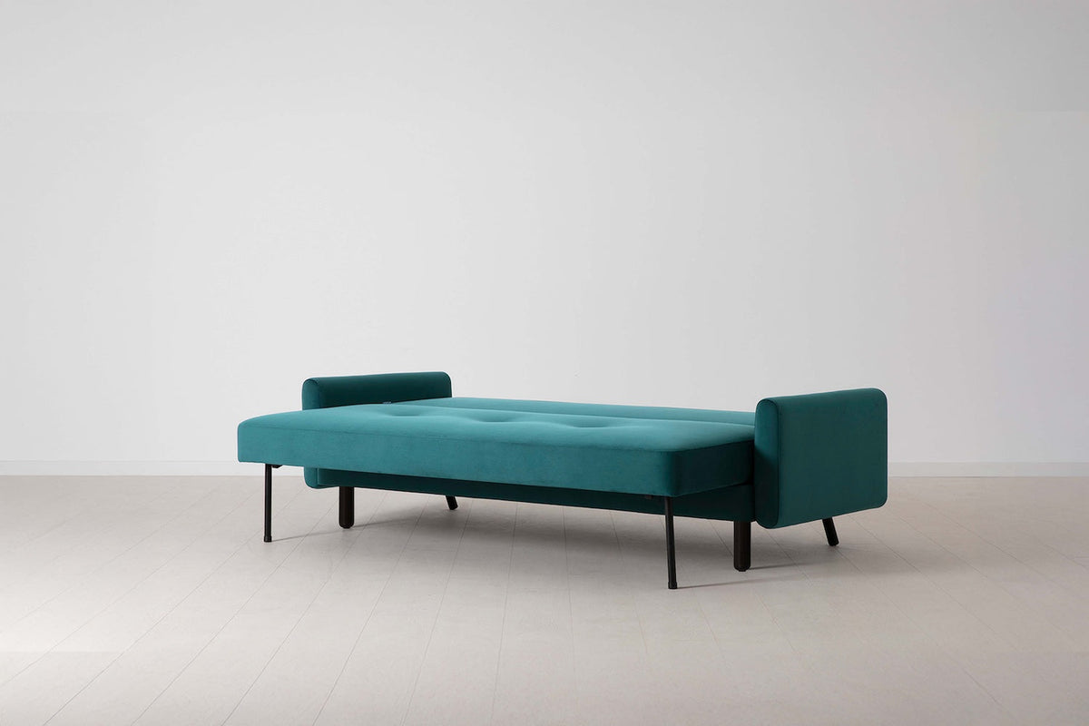 Model 04 Dreisitzer-Schlafsofa, Eisvogelblau