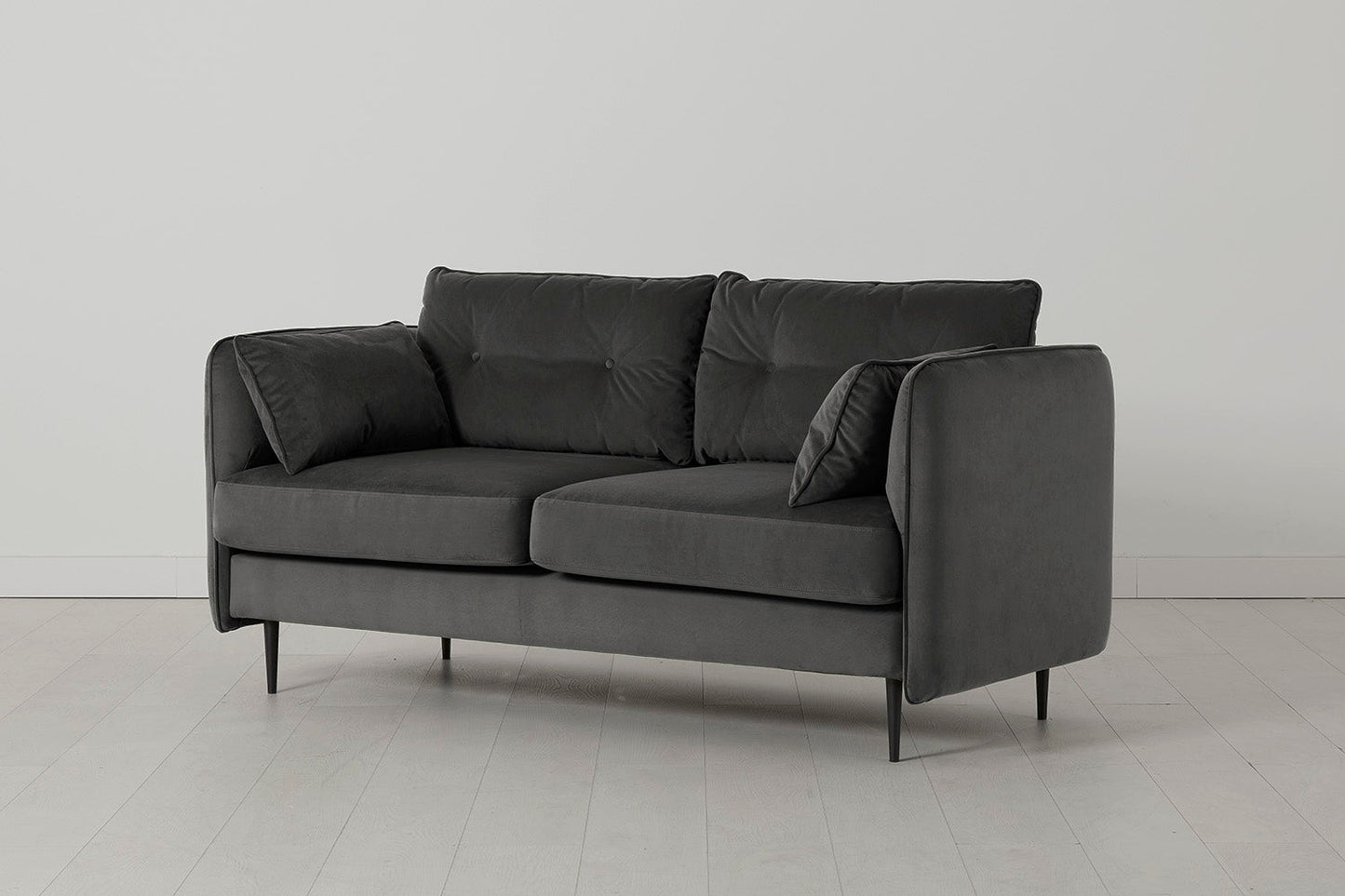 Model 19 Zweisitzer-Sofa, Dunkelgrau