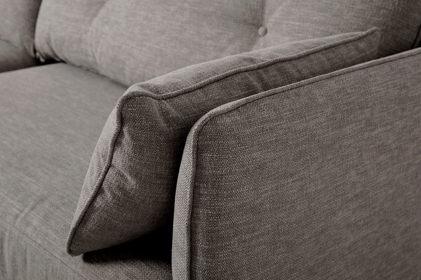 Model 19 Zweisitzer-Sofa mit Polsterhocker, Schattengrau