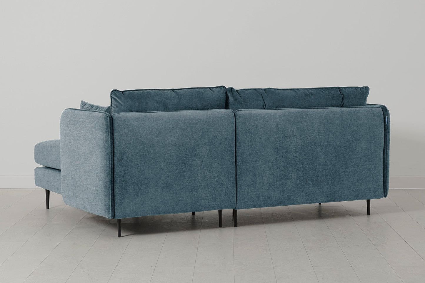 Model 19 Dreisitzer Chaiselongue-Sofa (Rechts), Wasserblau
