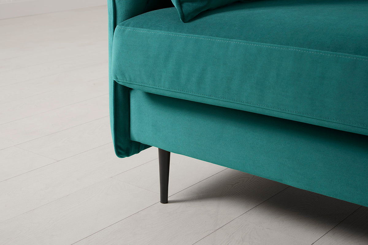 Model 19 2 Seater Sofa with Ottoman - Kingfisher