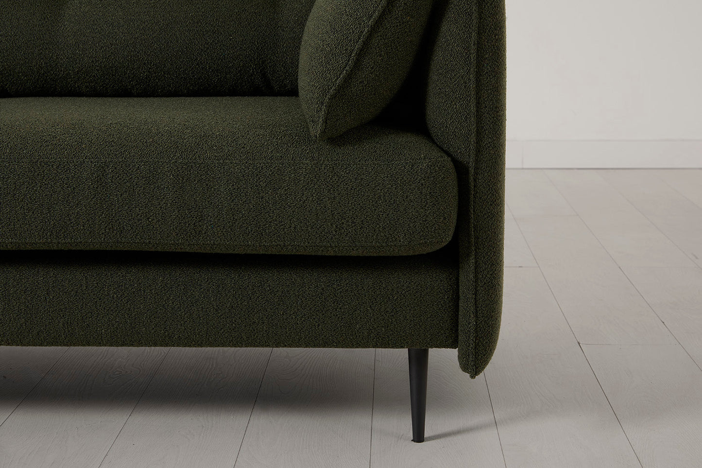 Model 19 Dreisitzer Chaiselongue-Sofa (Links), Farngrün