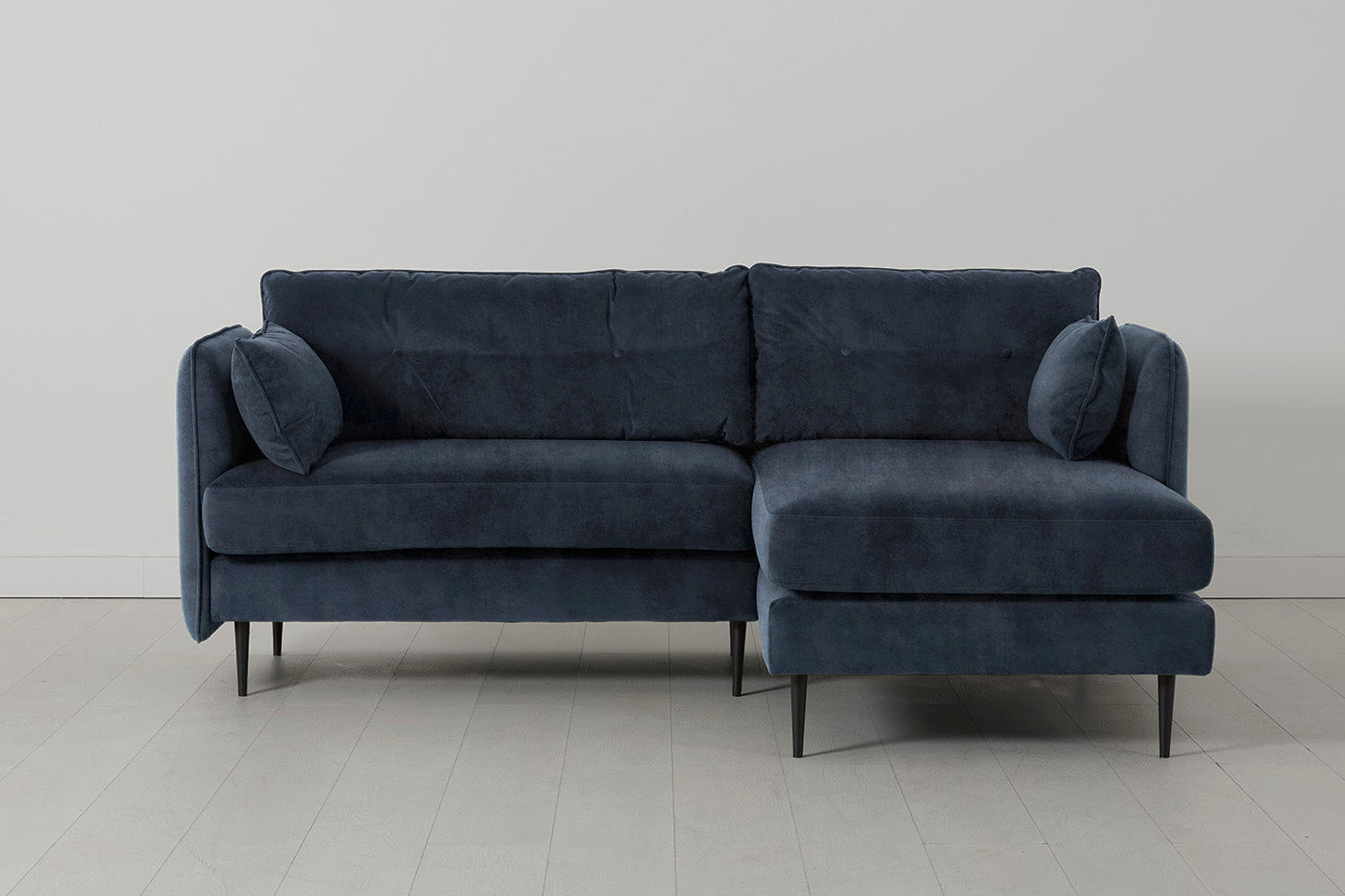 Model 19 Dreisitzer Chaiselongue-Sofa (Rechts), Ozeanblau