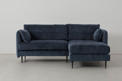 Model 19 3 Seater Right Chaise Sofa, Ocean — front view