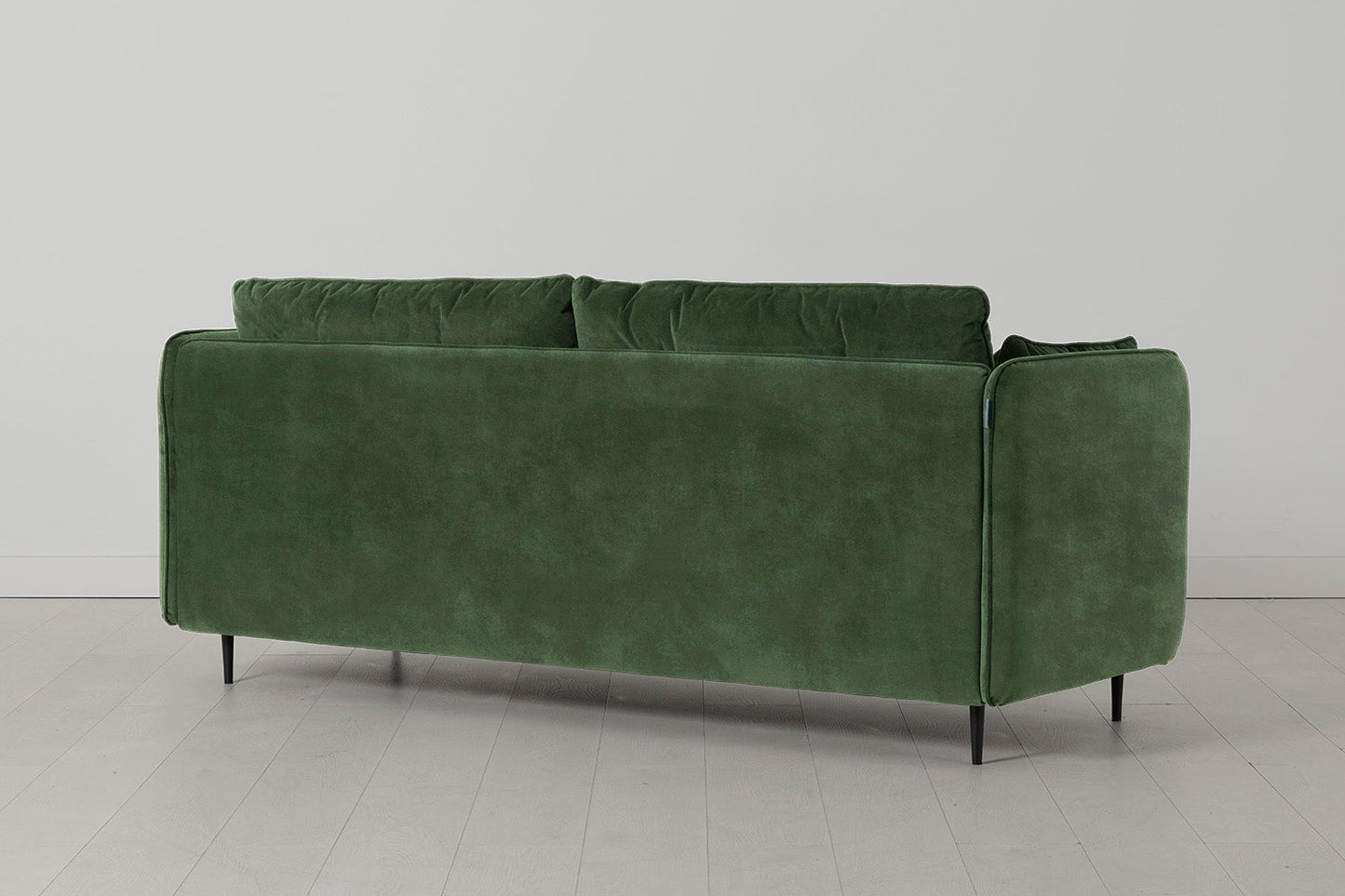 Model 19 Dreisitzer-Sofa mit Polsterhocker, Tannengrün