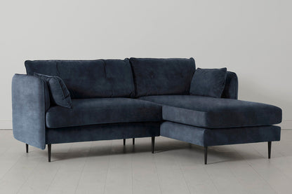 Model 19 3 Seater Right Chaise Sofa, Ocean — side view