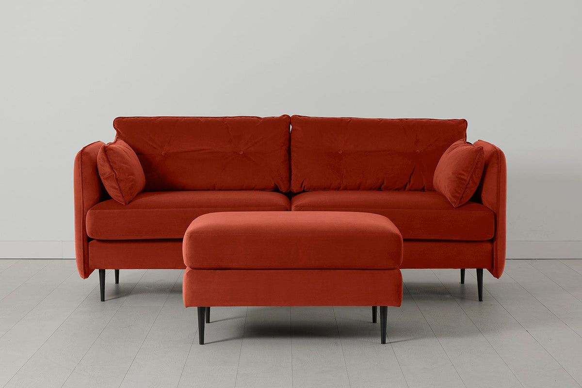 Model 19 3 Seater Sofa, Paprika — side view