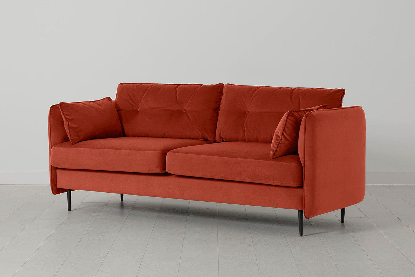 Model 19 Dreisitzer-Sofa, Paprikarot