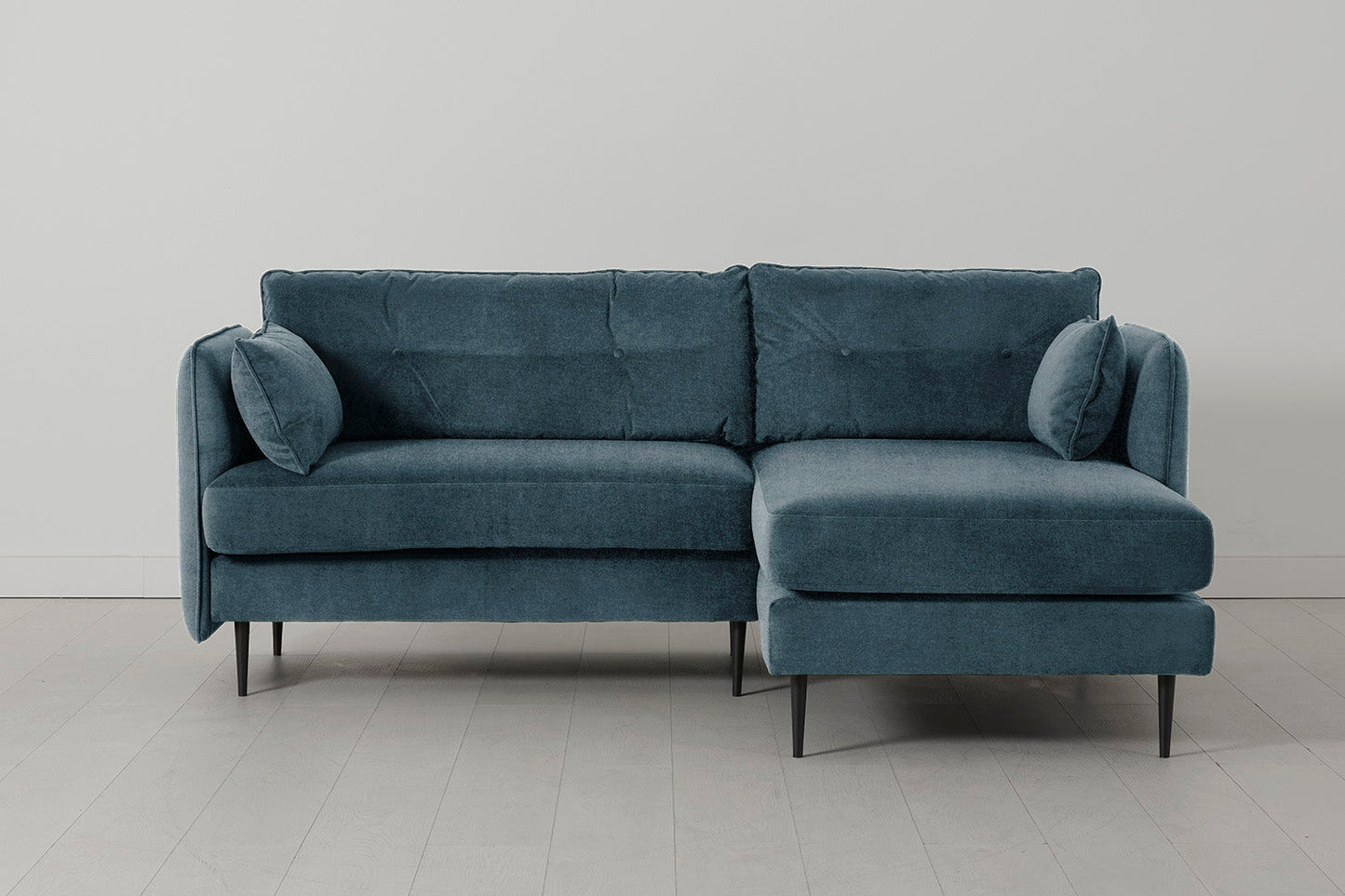 Model 19 Dreisitzer Chaiselongue-Sofa (Rechts), Wasserblau