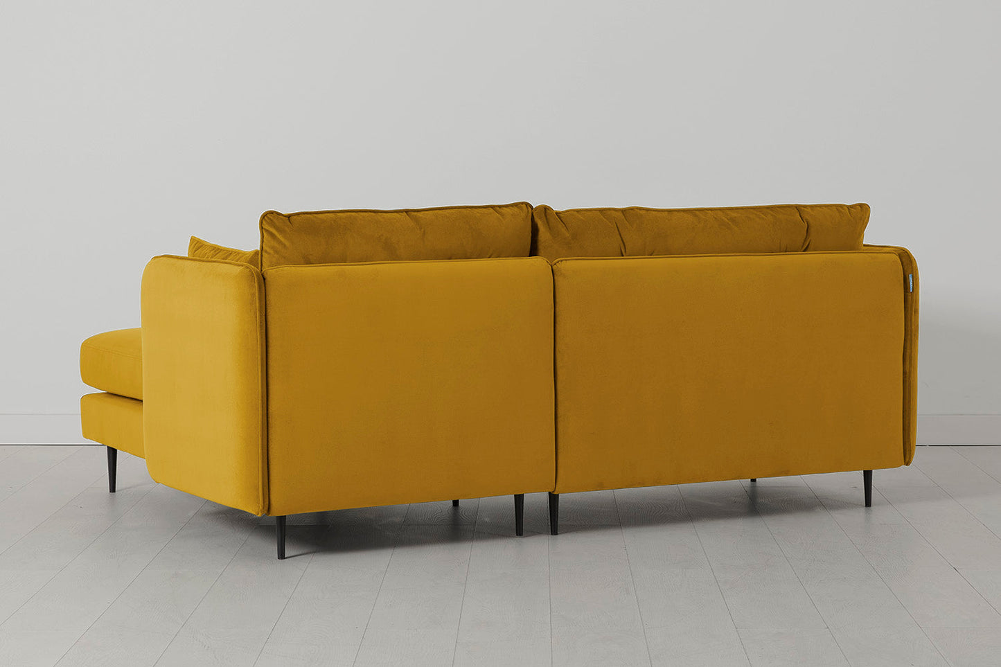 Model 19 Dreisitzer Chaiselongue-Sofa (Rechts), Senfgelb