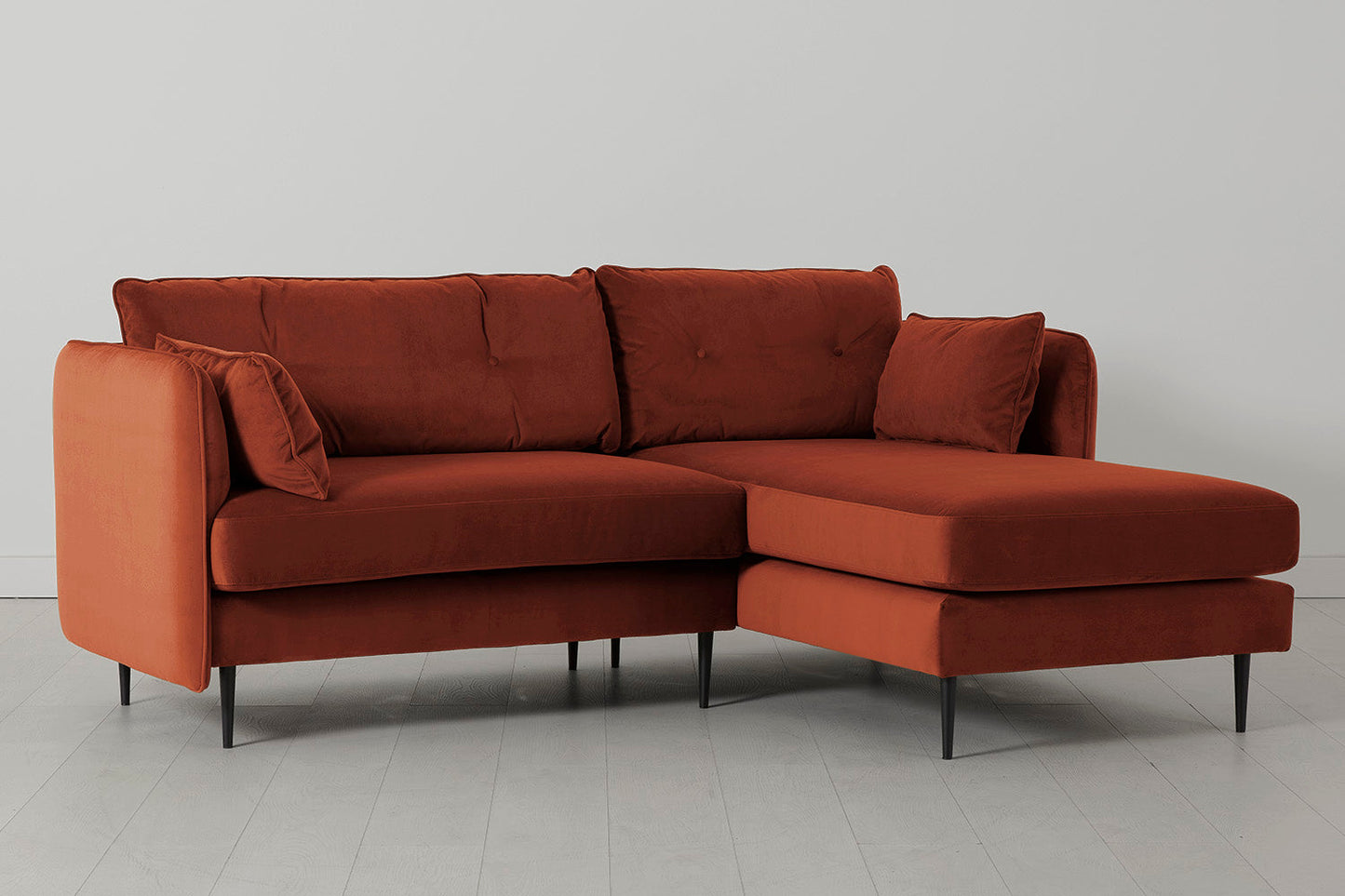 Model 19 3 Seater Right Chaise Sofa, Brick