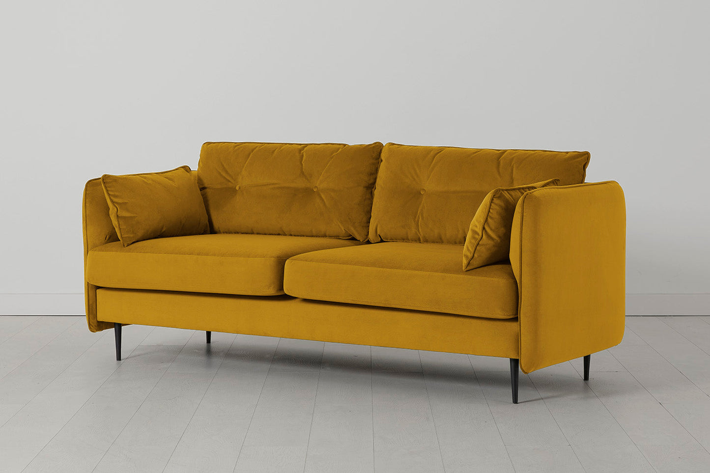 Model 19 Dreisitzer-Sofa, Senfgelb