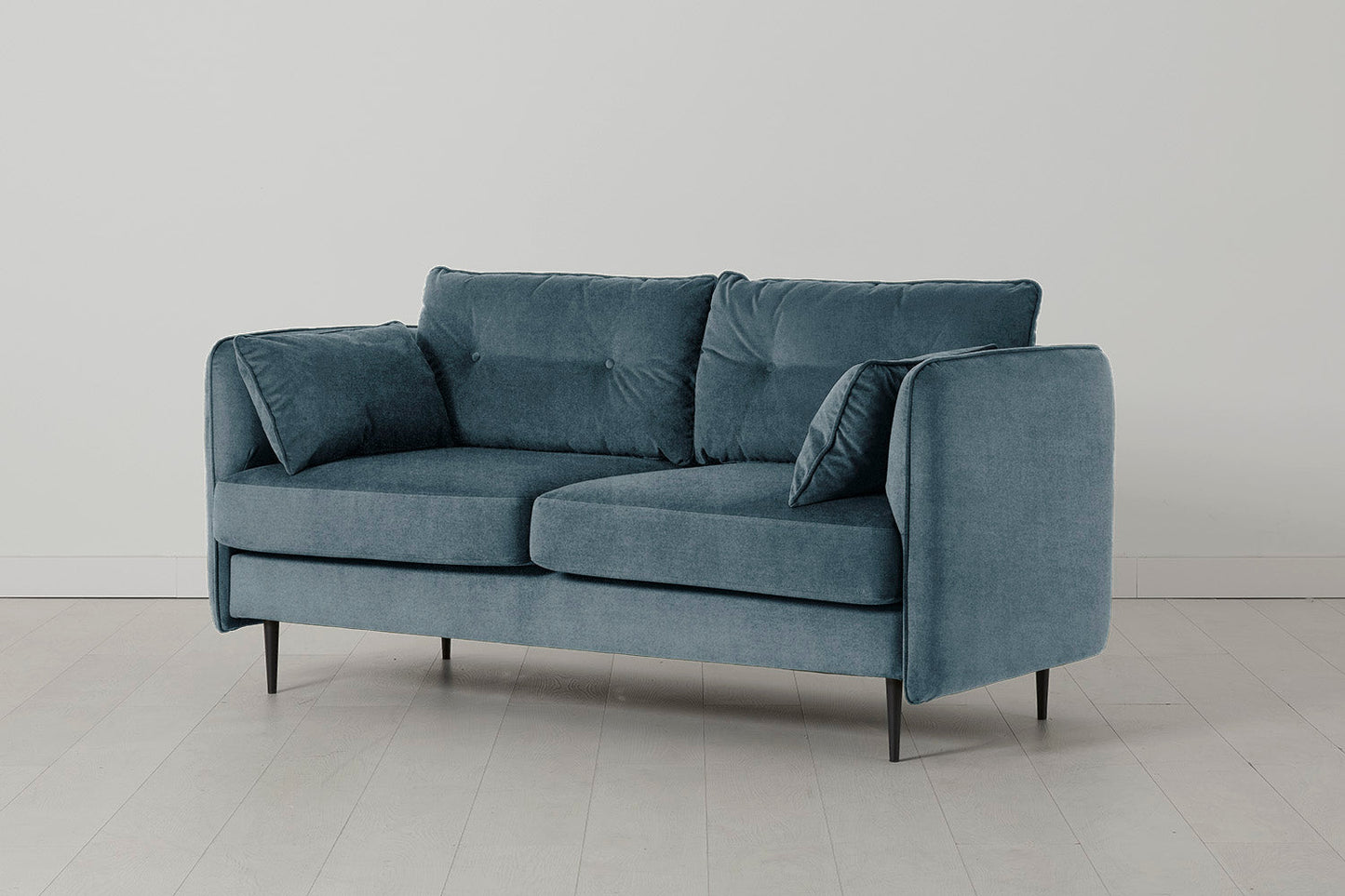 Model 19 Zweisitzer-Sofa, Wasserblau