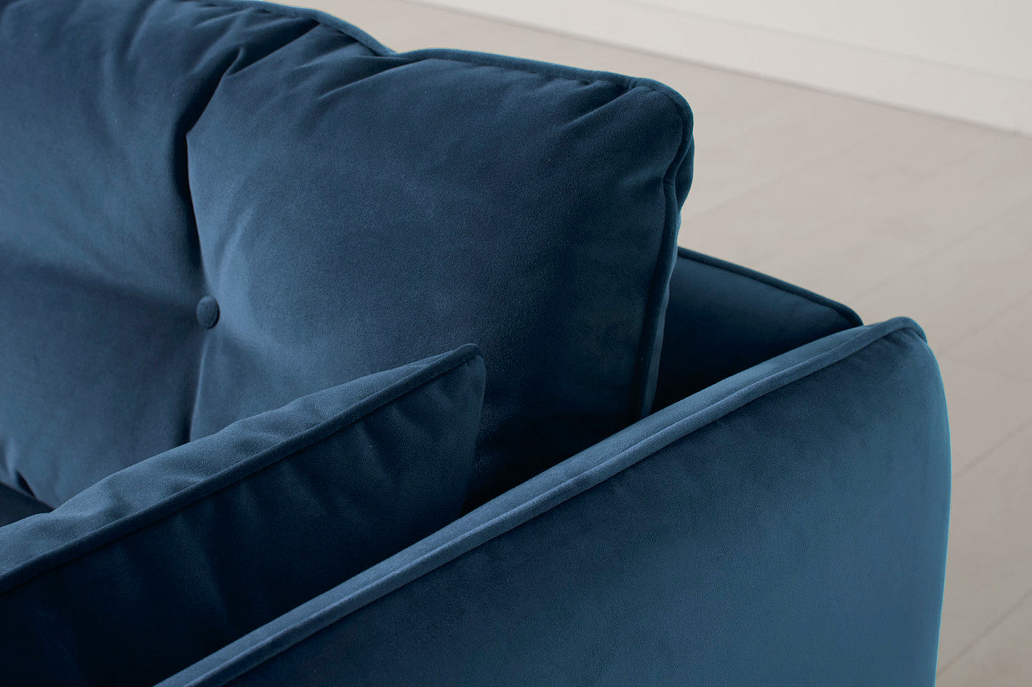 Model 19 Dreisitzer-Sofa, Blaugrün