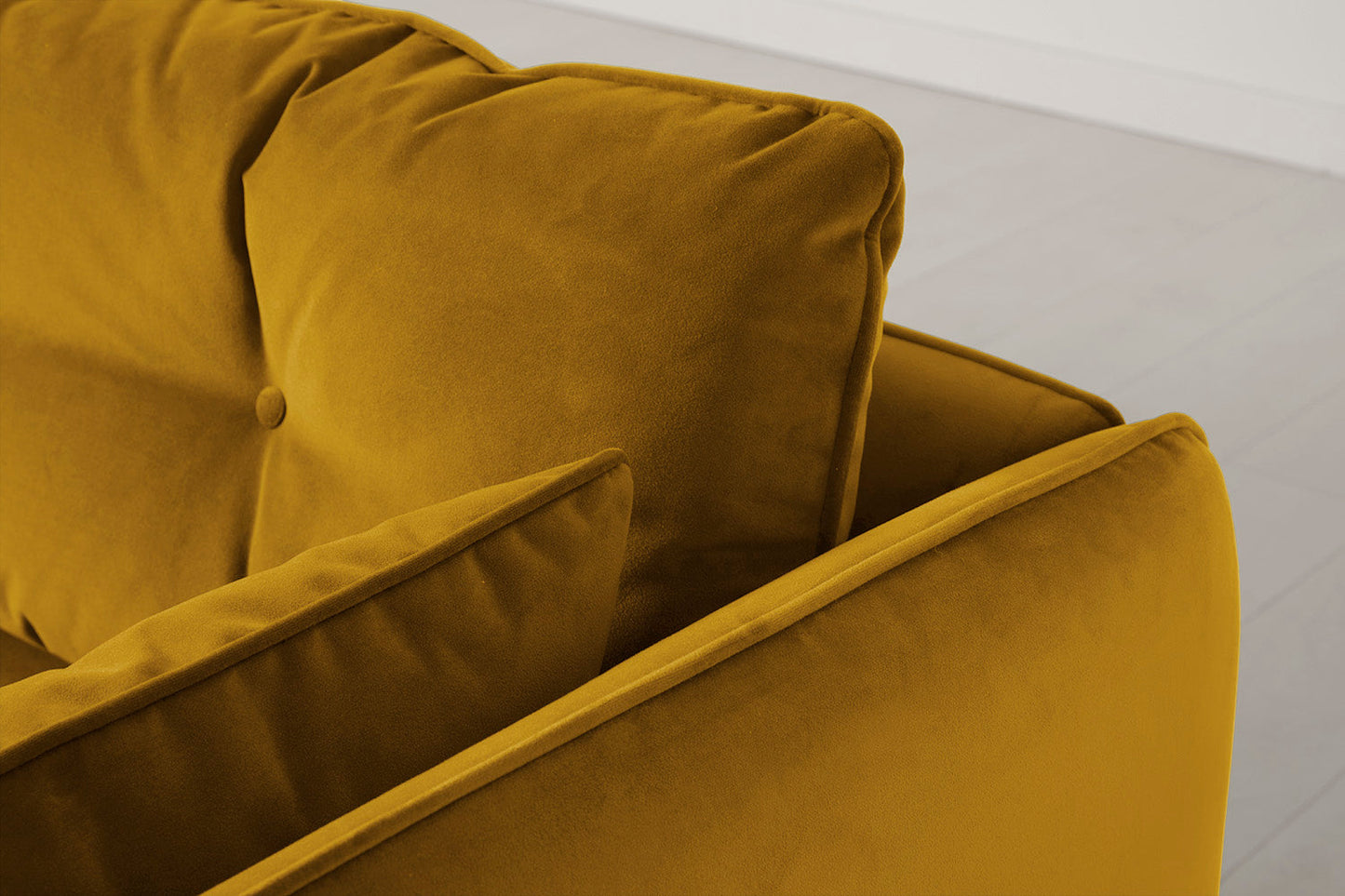 Zweisitzer-Sofa, Senfgelb