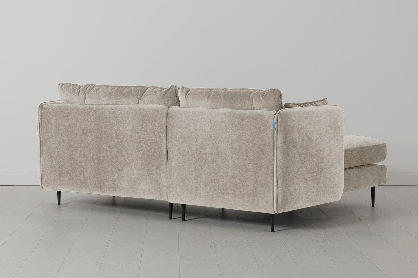 Model 19 Dreisitzer Chaiselongue-Sofa (Links), Kreideweiß
