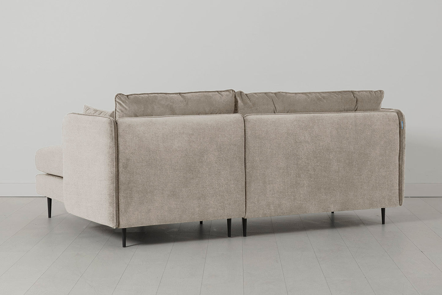 Model 19 Dreisitzer Chaiselongue-Sofa (Rechts), Kreideweiß