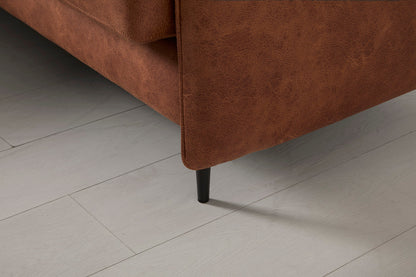 Model 19 3 Seater Right Chaise Sofa, Chestnut — Detail view 2
