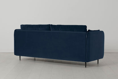 Model 19 3 Seater Sofa with Ottoman, Indigo