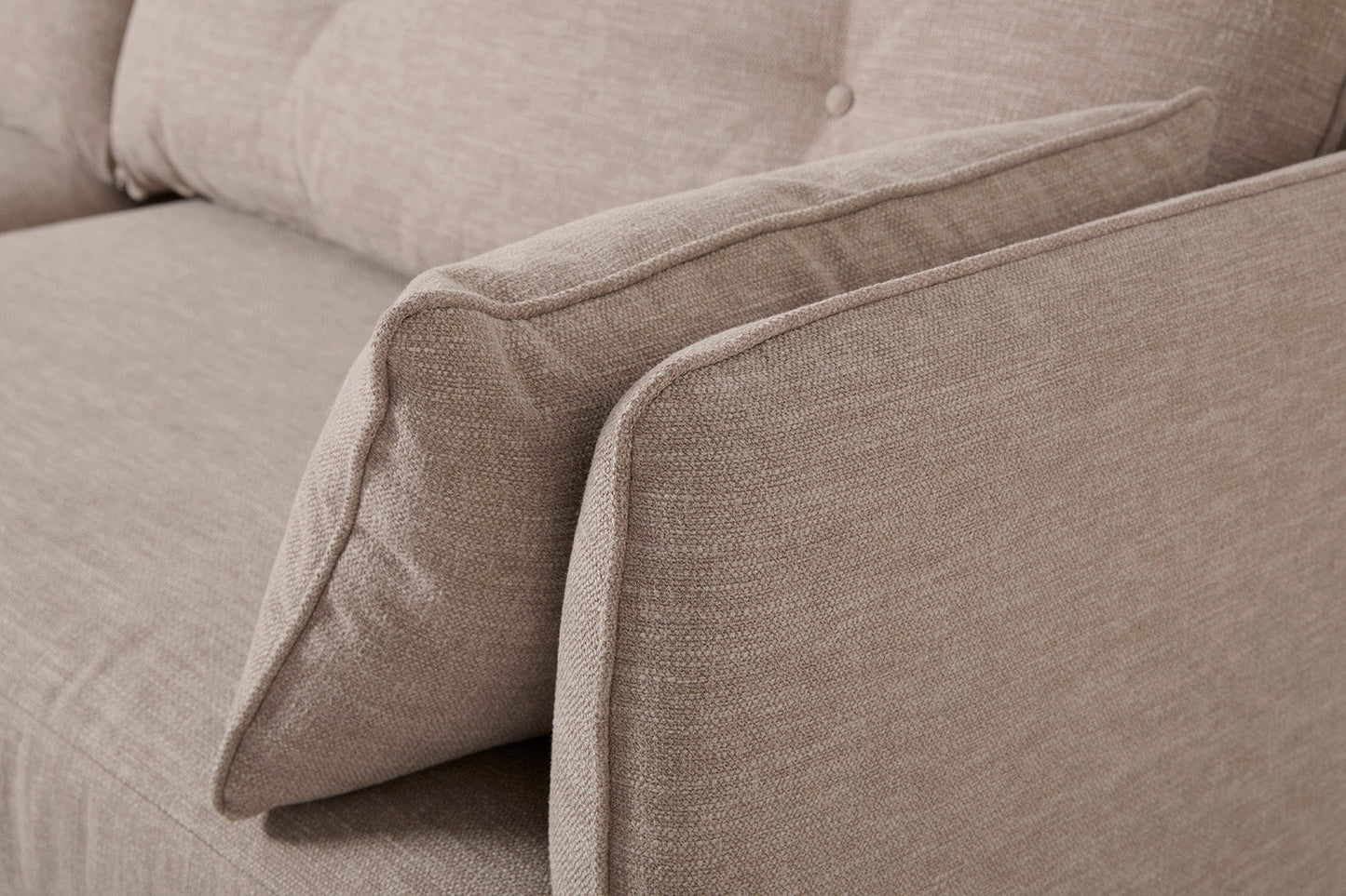 Model 19 Zweisitzer-Sofa mit Polsterhocker, Steingrau