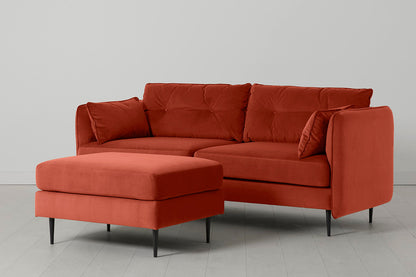 Model 19 3 Seater Sofa with Ottoman, Paprika