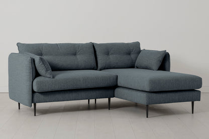 Model 19 3 Seater Right Chaise Sofa, Marine — side view