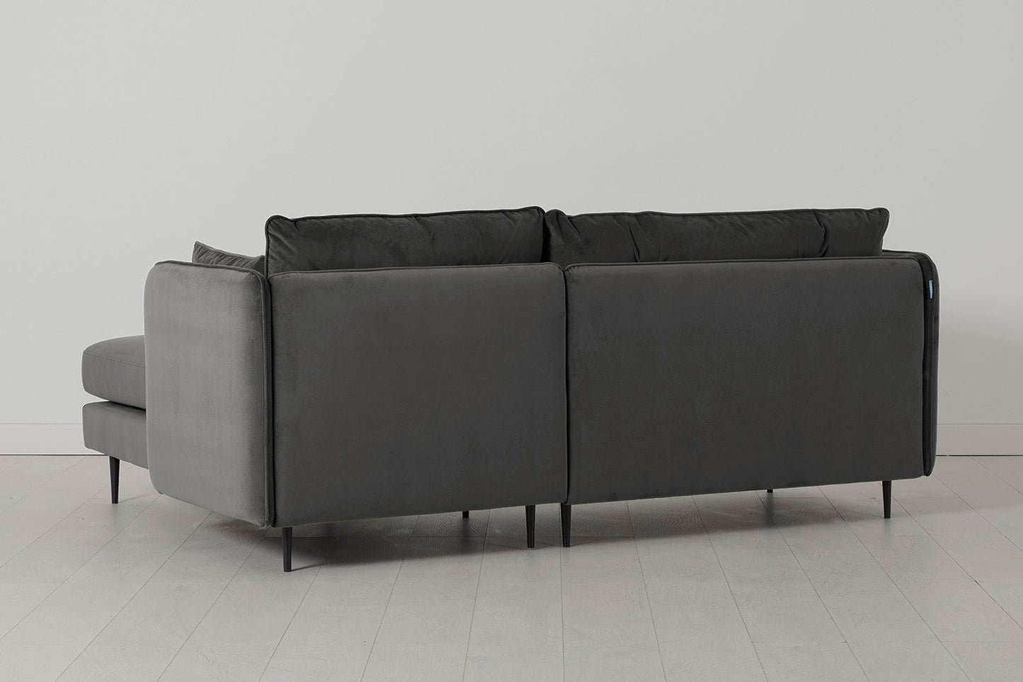 Model 19 Dreisitzer Chaiselongue-Sofa (Rechts), Dunkelgrau