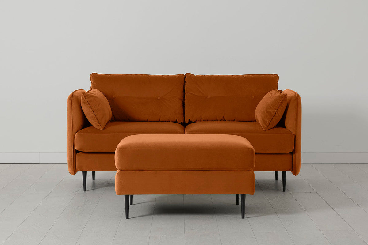 Model 19 2 Seater Sofa with Ottoman, Bronze