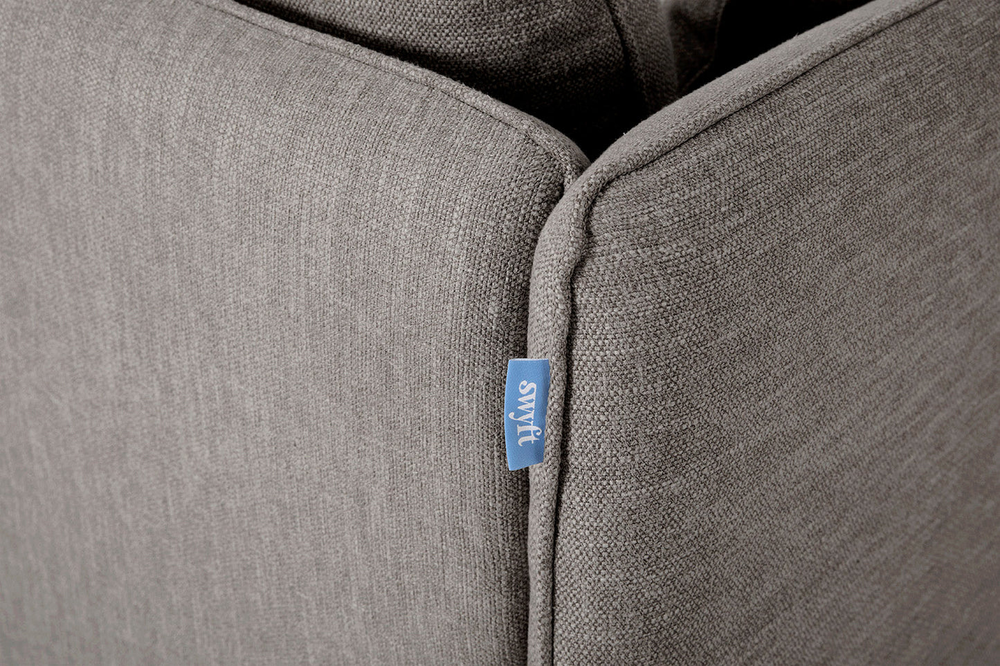 Model 19 Zweisitzer-Sofa mit Polsterhocker, Schattengrau