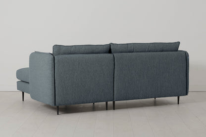 Model 19 3 Seater Right Chaise Sofa, Marine — angled view