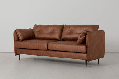 Model 19 3 Seater Sofa, Chestnut — Back View