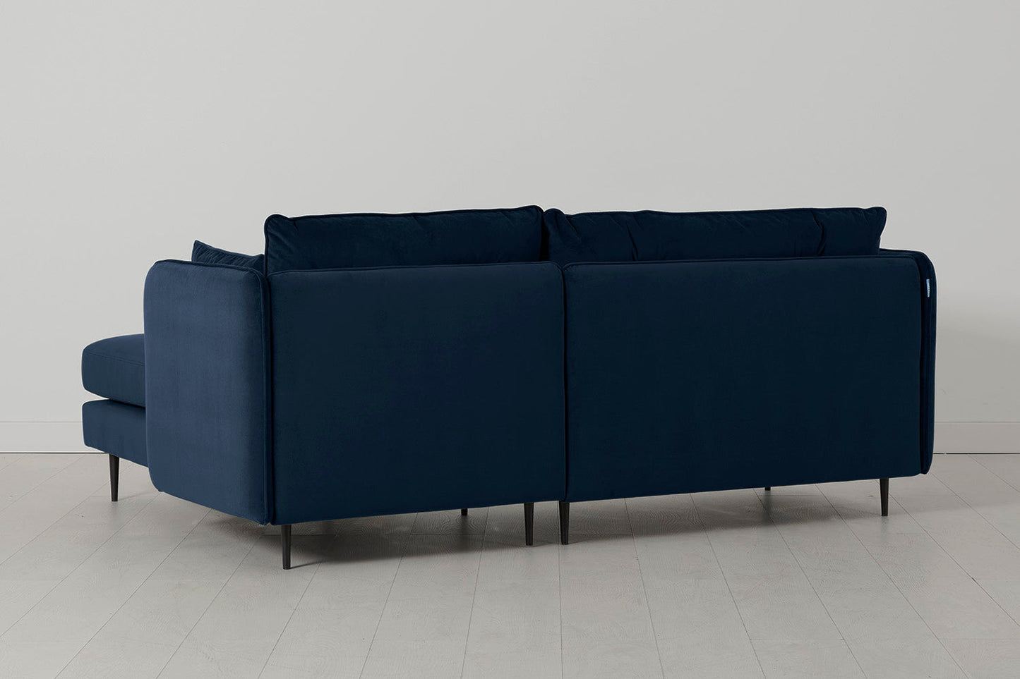 Model 19 Dreisitzer Chaiselongue-Sofa (Rechts), Indigoblau