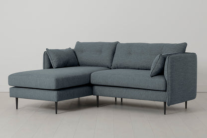 Model 19 3 Seater Left Chaise Sofa, Marine — Angle View